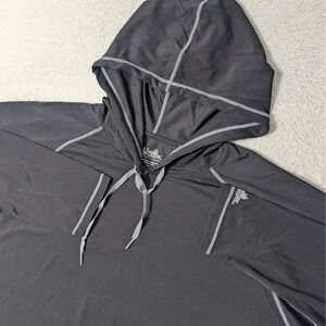 NEW UV Skinz L/S Hoodie Mens XL Black Stretch UPF 50+ Sunwear Rash Guard